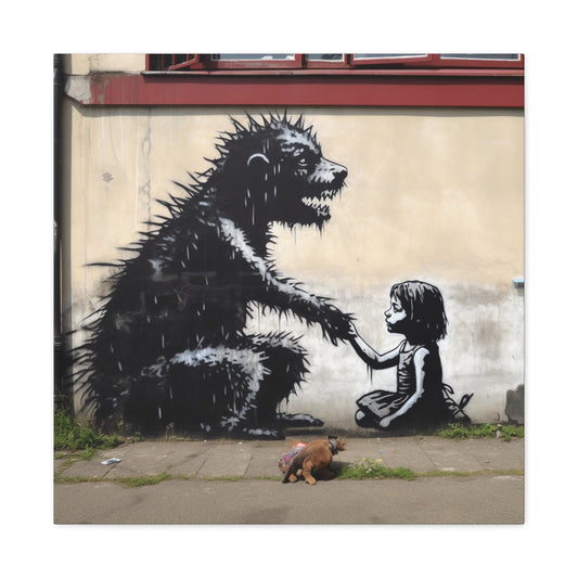 AI Banksy Fusion - Canvas