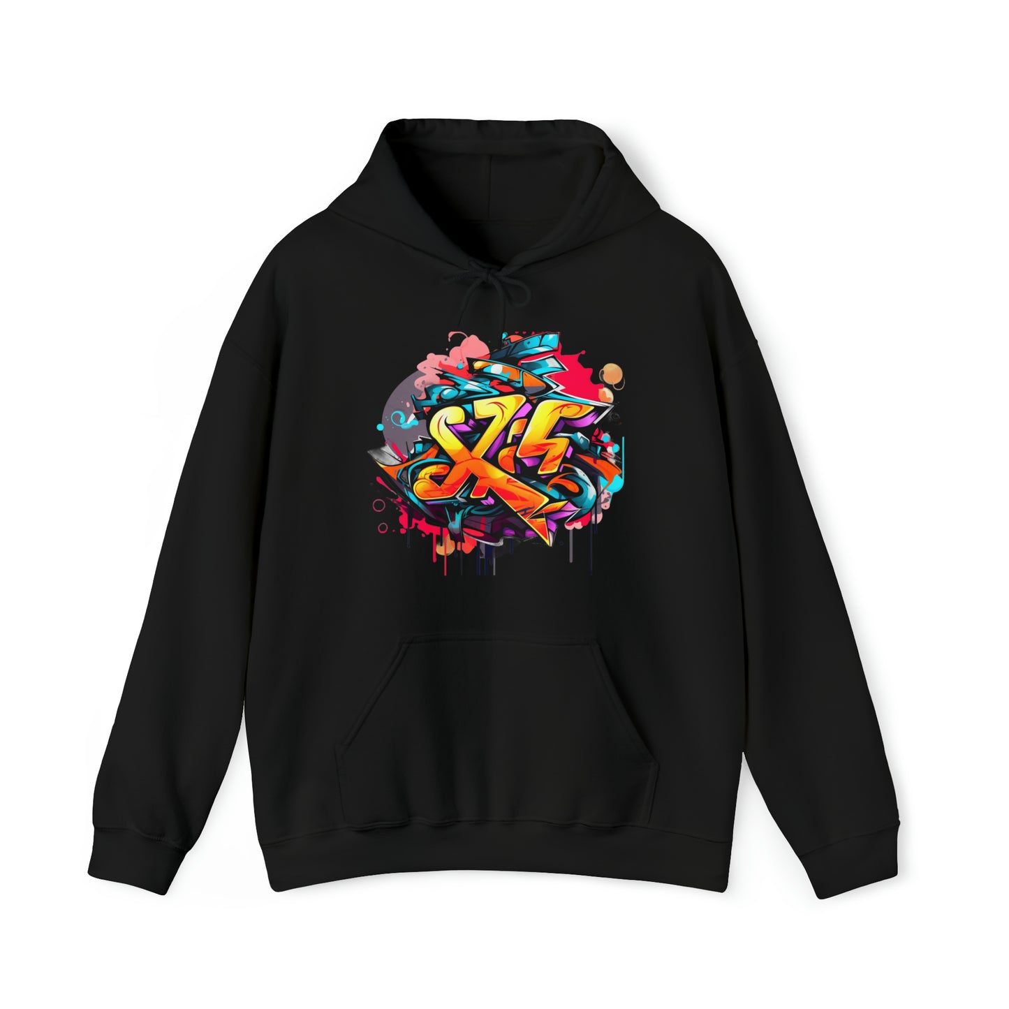 "Graffiti Street Hoodie" - Pullover Hooded Sweatshirts Long Sleeve