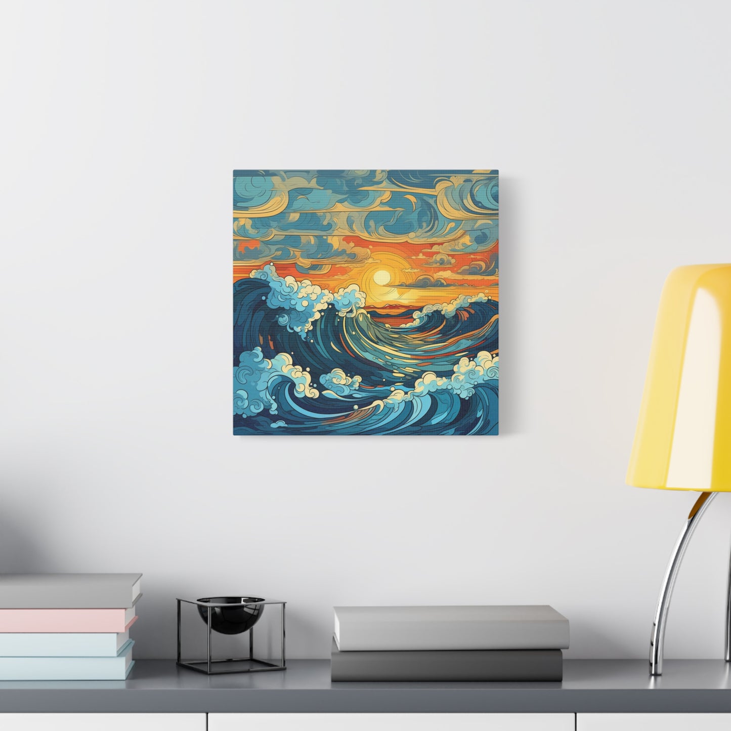 "Seaside Splash" - Framed Canvas Print Colourful Wall Art