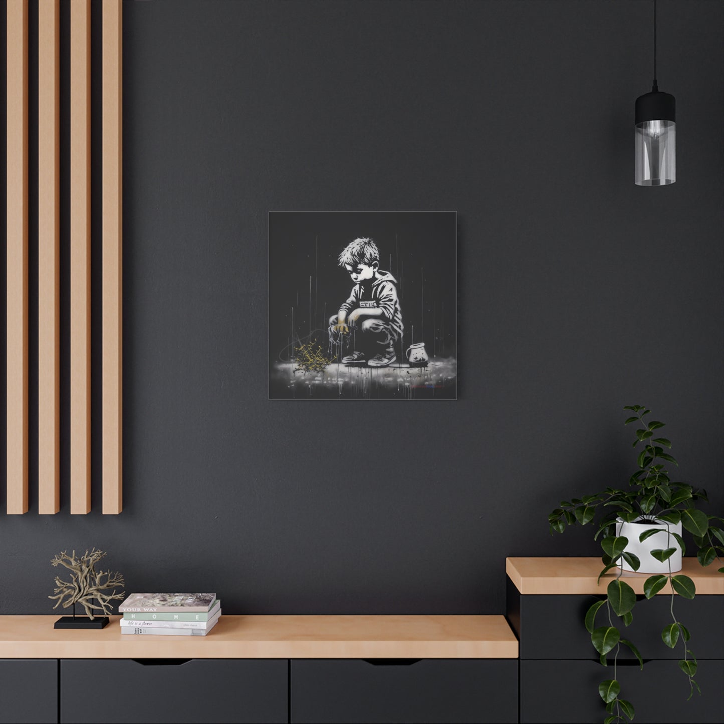 AI Banksy Fusion - Canvas