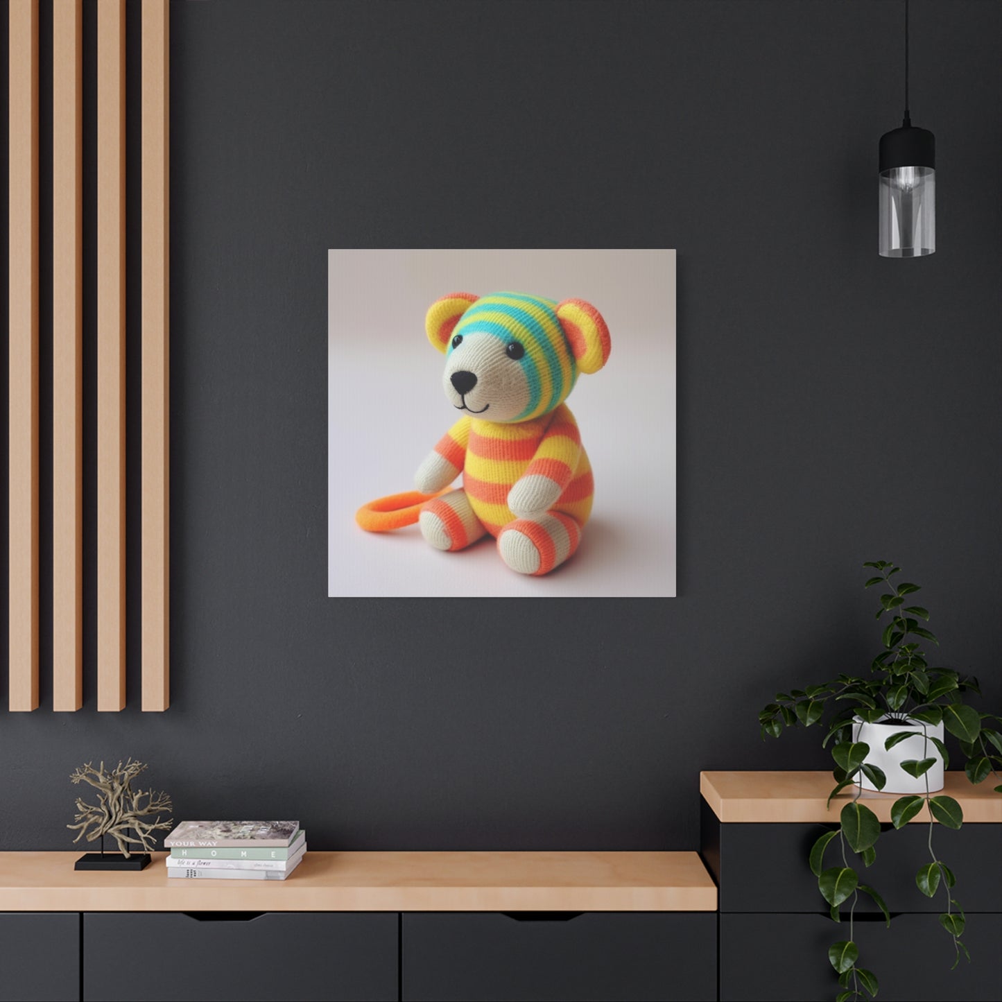 "Whimsy Wall Art" - Framed Canvas Print Colourful Wall Art