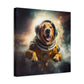 "SpacePup Art" - Framed Canvas Print Colourful Wall Art