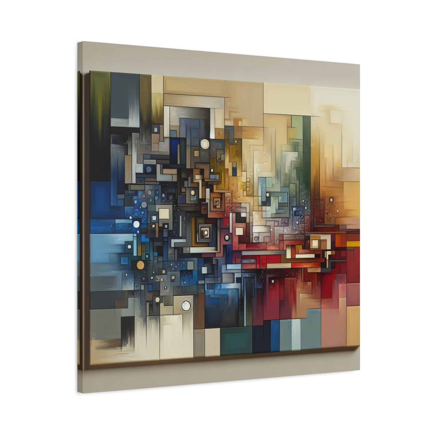 "Equilibrium Expressions" - Framed Canvas Print Colourful Wall Art