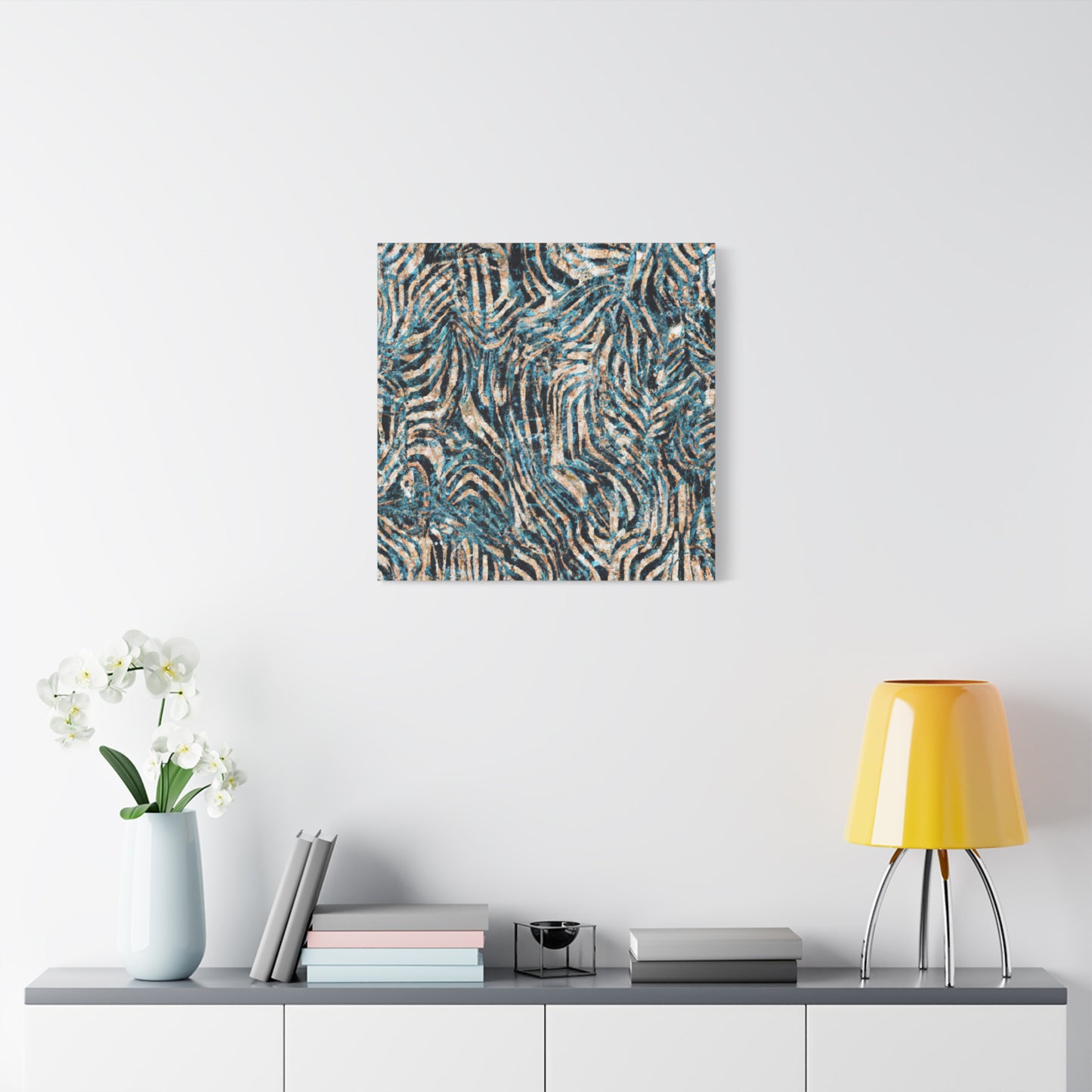 "Chaos and Calm: Stormy Sea Abstract" - Canvas