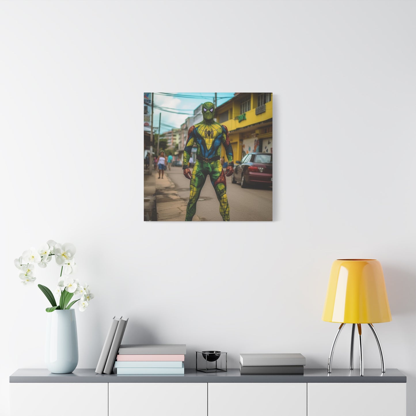 "Heroic Tripscape Art" - Framed Canvas Print Colourful Wall Art