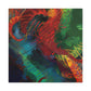 "Microcrystal Mosaic Futurism" - Framed Canvas Print Colourful Wall Art