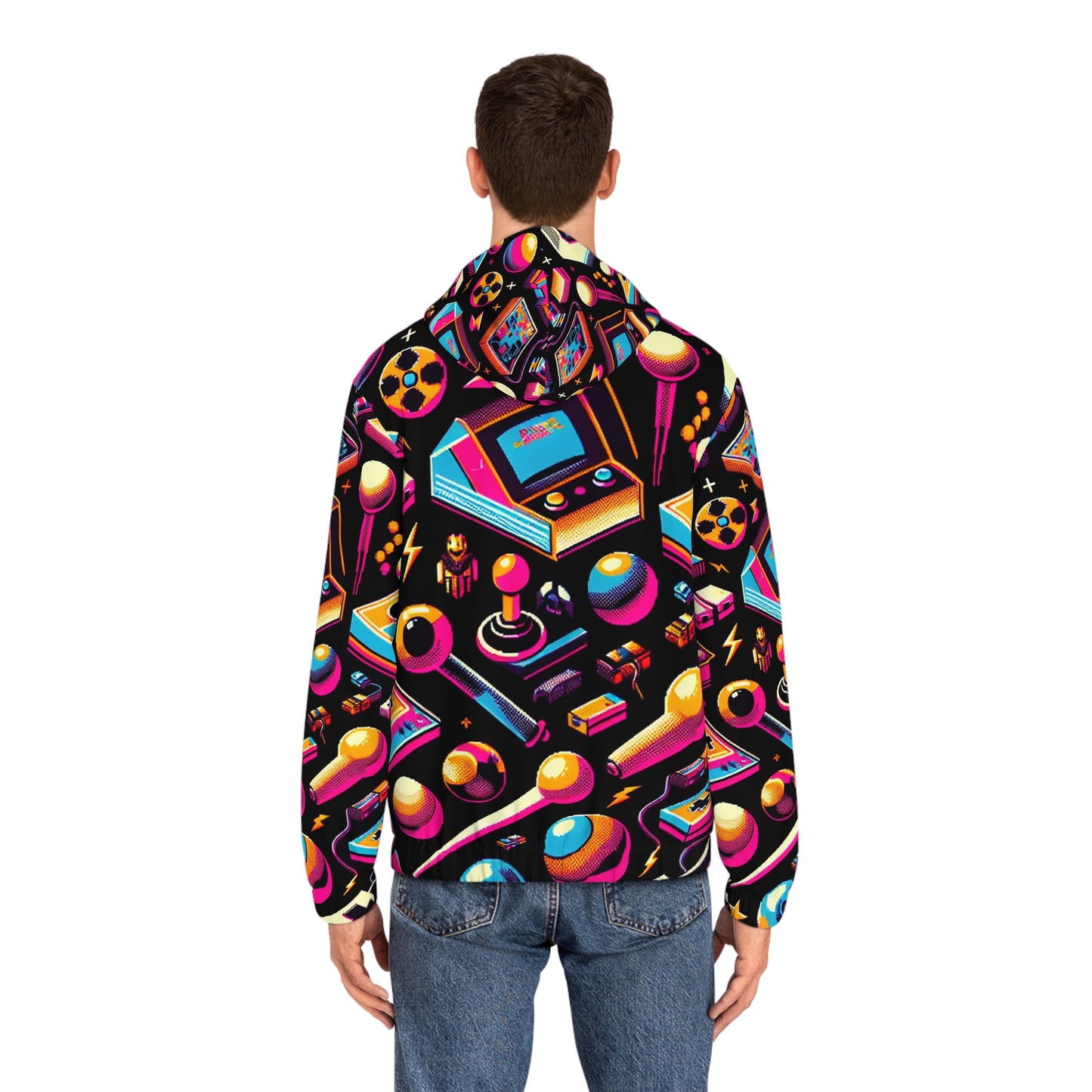 "Retro Game Coat" - Hoodies 3d Print Jumpers with Pockets Long Sleeve Sweatshirt Casual Streetwear