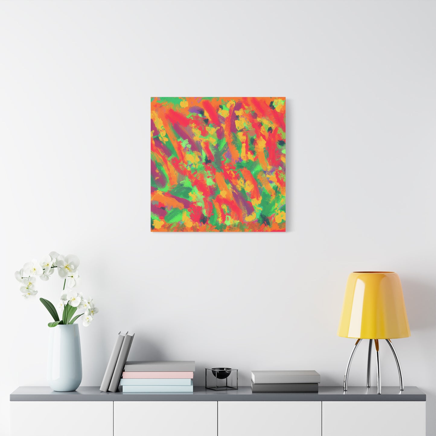 "Vibrant Office Art" - Framed Canvas Print Colourful Wall Art