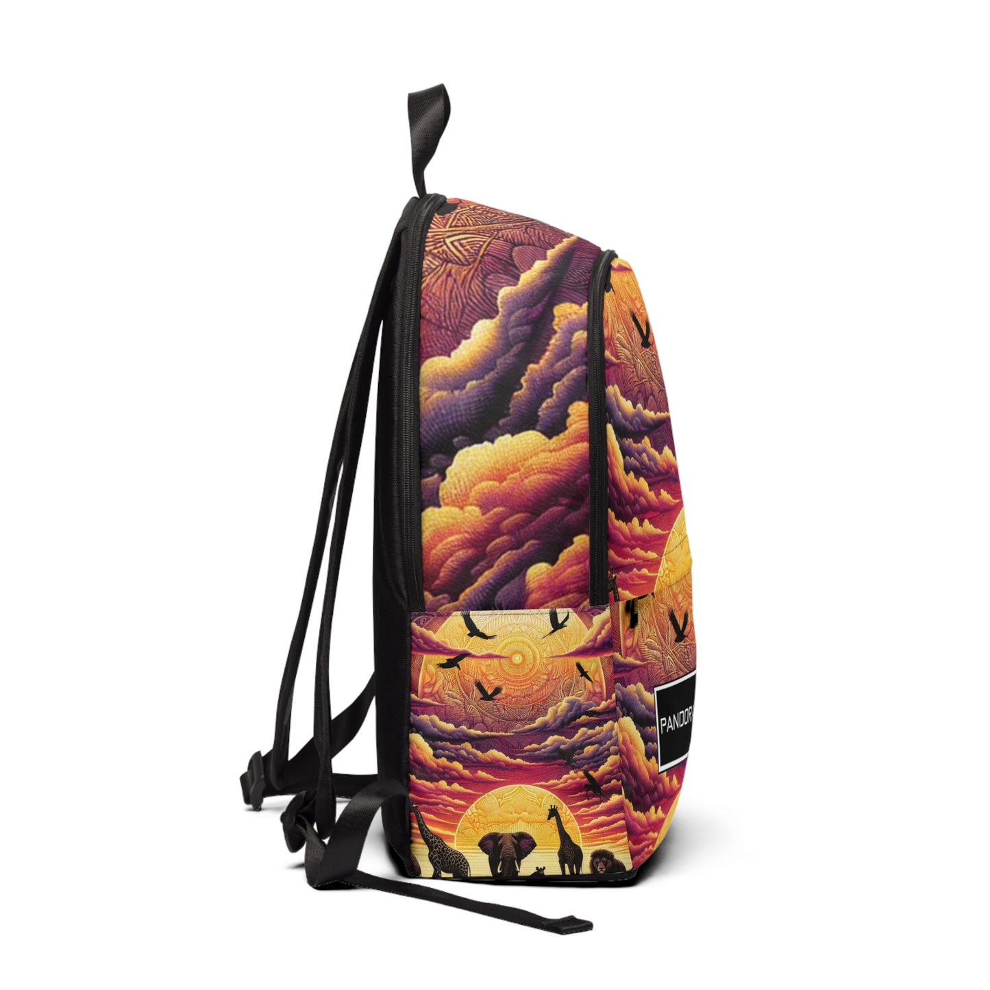 "Wild Sunset Safari" - Laptop Backpack Rucksack Bag for Men Women, Water Resistant