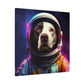 "Space Paws Art" - Framed Canvas Print Colourful Wall Art