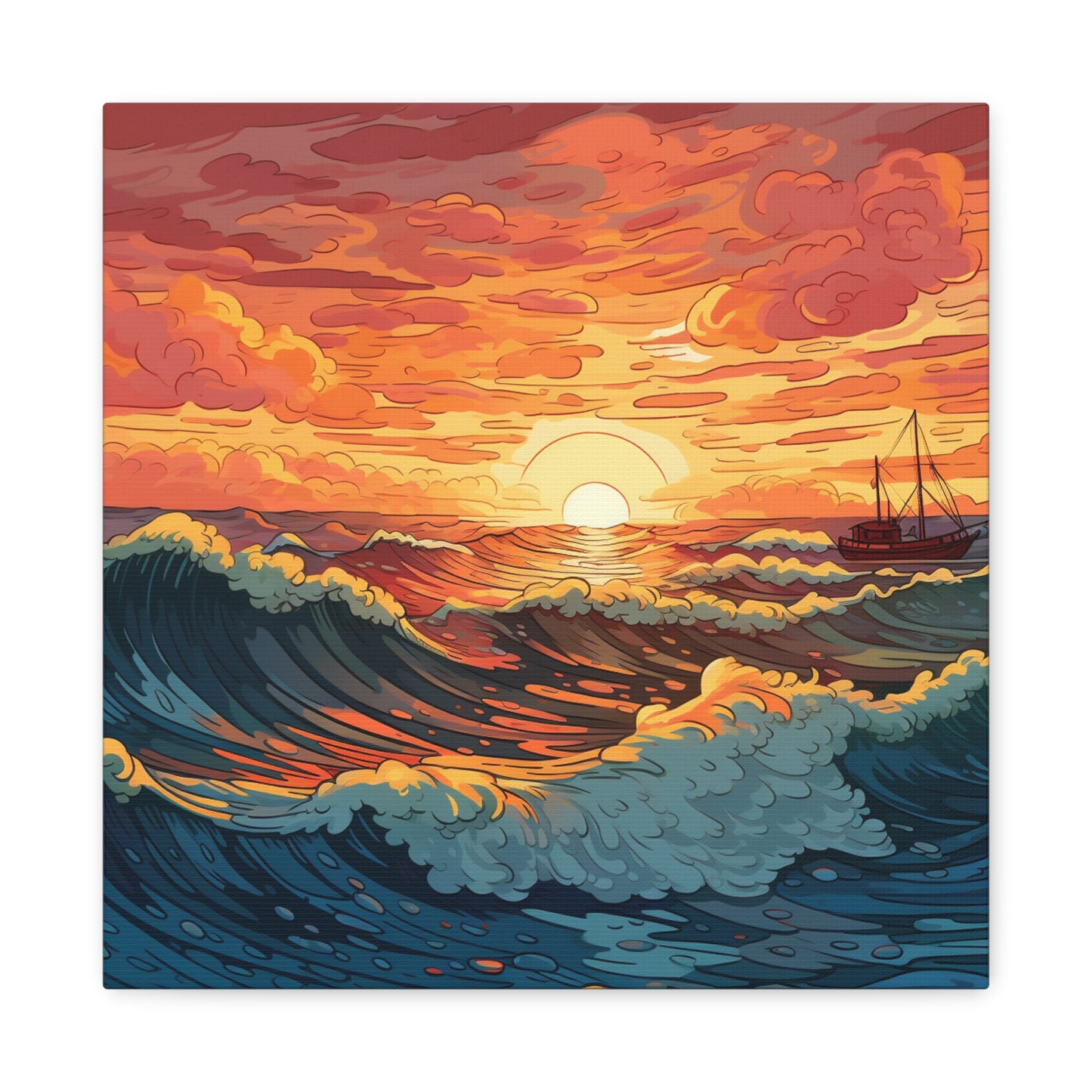 Sea Wave Art - Canvas