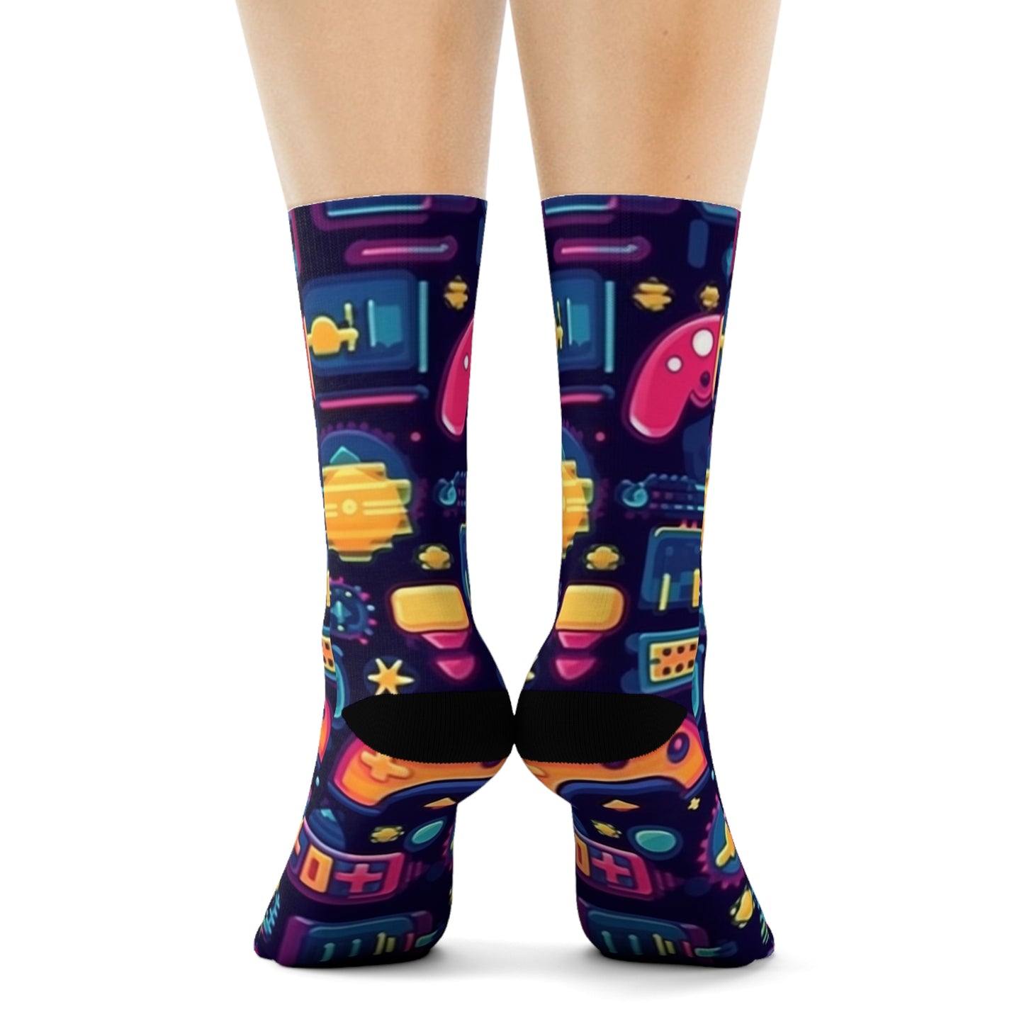 "Emoji-tastic Crew Socks: Adorable Designs for Every Mood!" - Men and Women Crew Socks Combed Athletic Sports Casual Classic