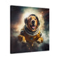 "SpacePup Art" - Framed Canvas Print Colourful Wall Art