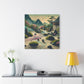 "Tranquil Oasis Print" - Framed Canvas Print Colourful Wall Art