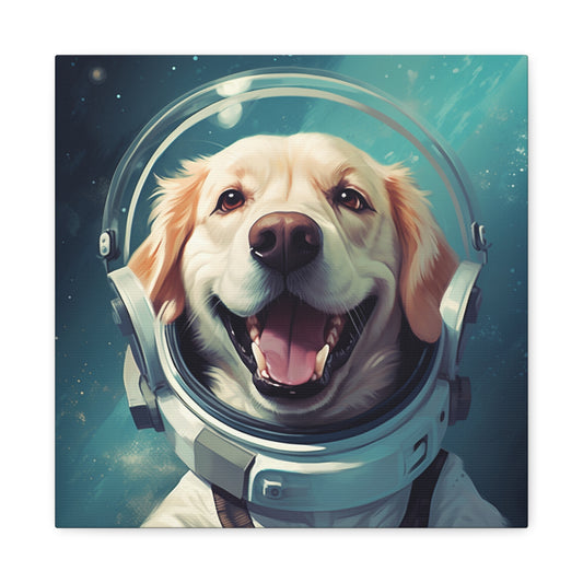 "Space Pet Print" - Framed Canvas Print Colourful Wall Art