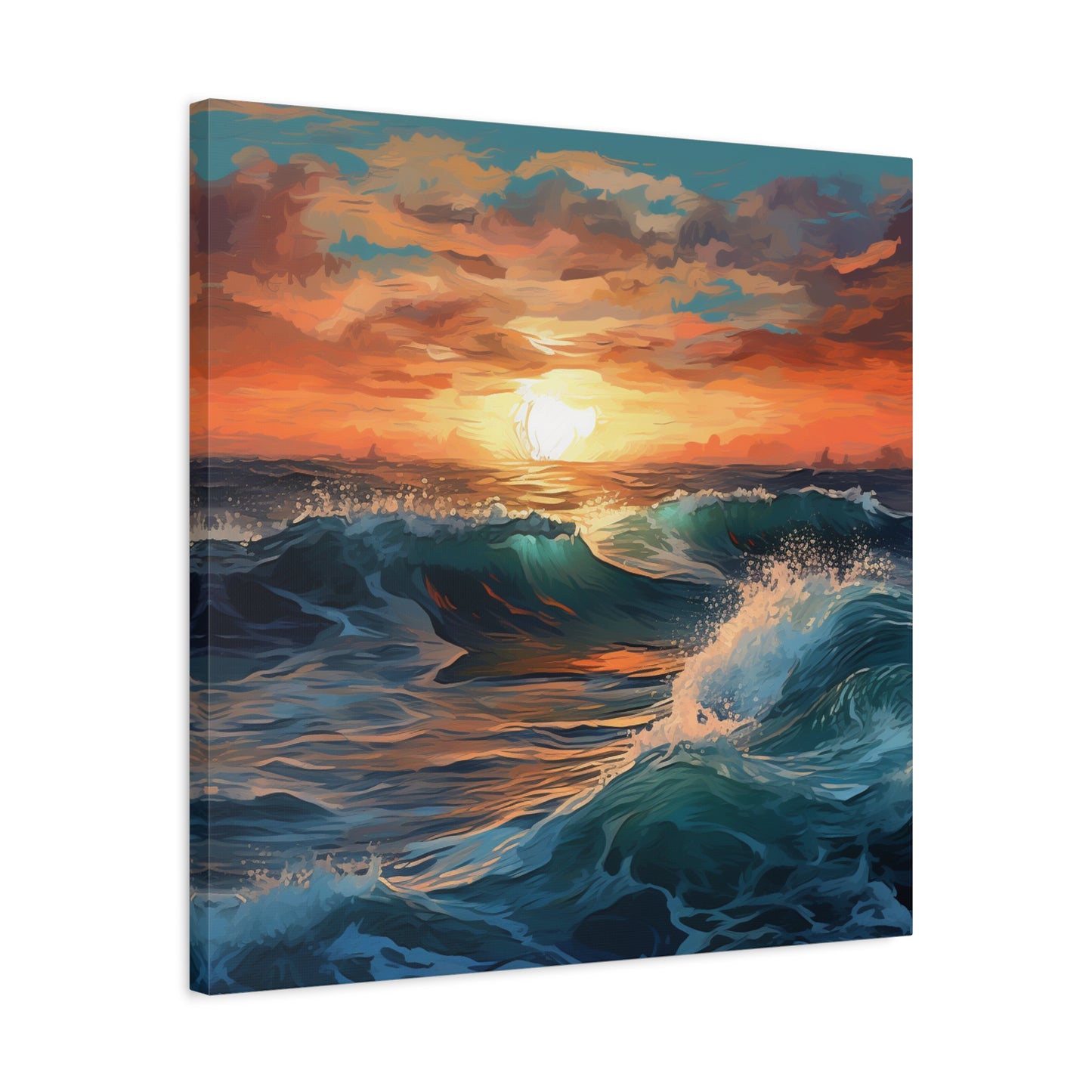 "Oceanic Vibes" - Framed Canvas Print Colourful Wall Art