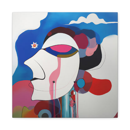 "Emotive Abstraction" - Framed Canvas Print Colourful Wall Art