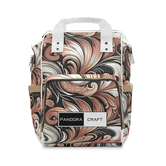 "Rose Gold Swirl Pack" - Laptop Backpack Rucksack Bag for Men Women, Water Resistant