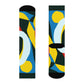 "Kaleidoscope Comfort: Kandinsky-Inspired Crew Socks in Vibrant Primary Colors" - Men and Women Crew Socks Combed Athletic Sports Casual Classic