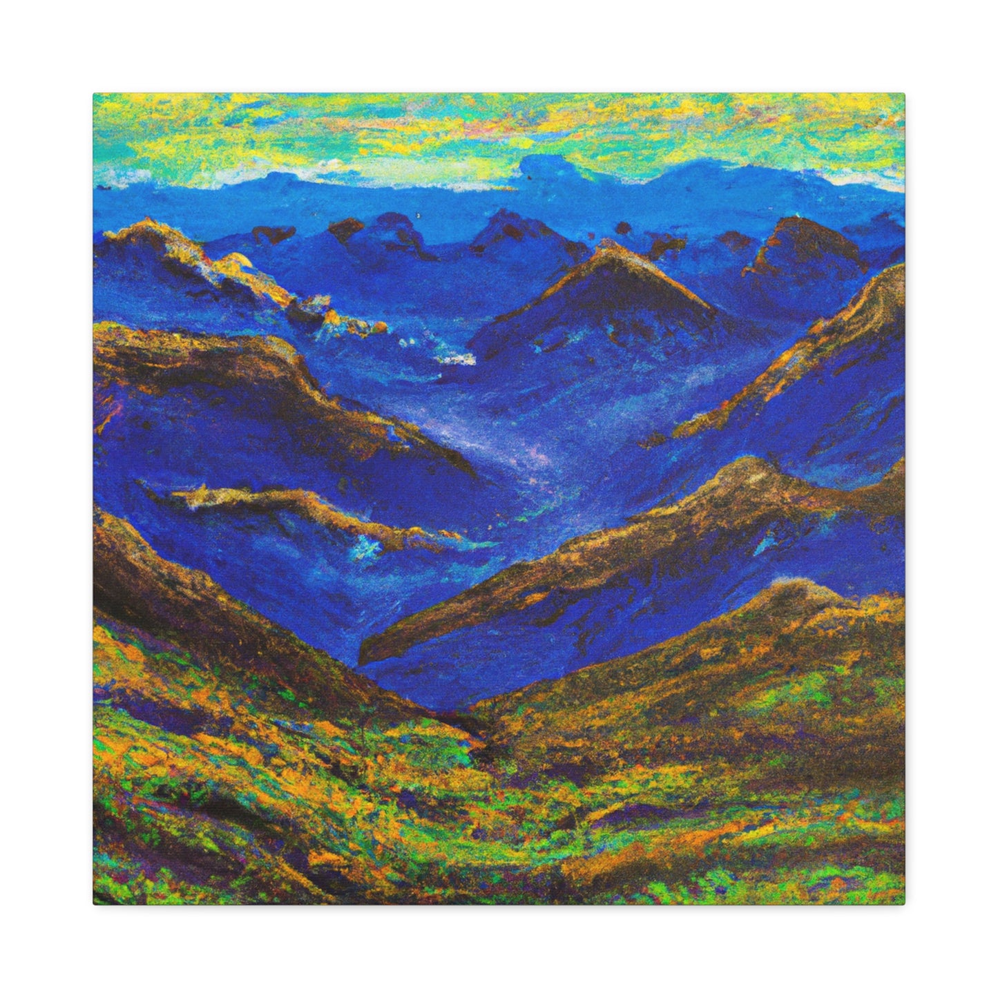 "Majestic Mountains: Abstract Canvas Collection" - Canvas