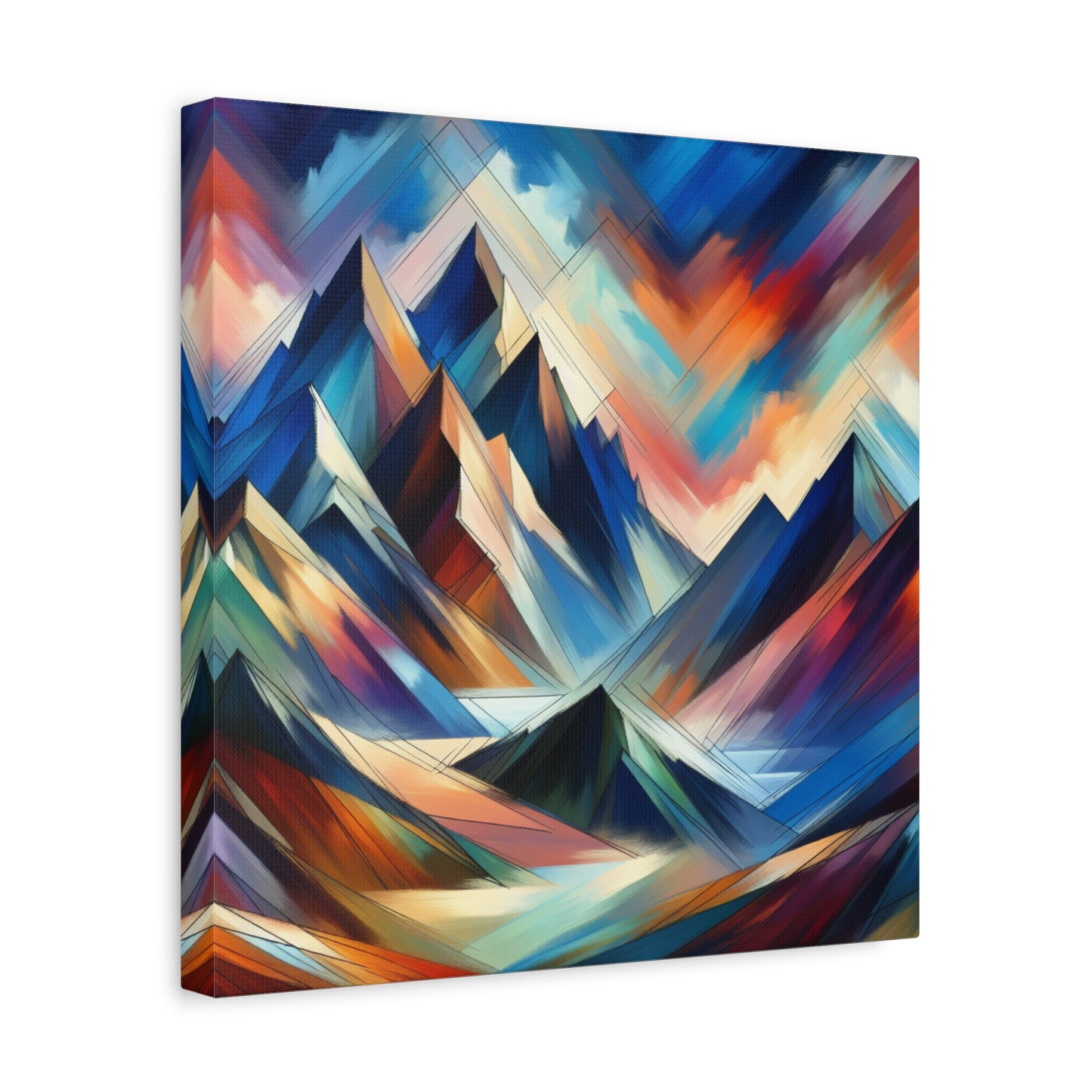 "Mystic Summit" - Framed Canvas Print Colourful Wall Art