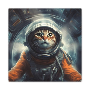 "Pawsome Space Art" - Framed Canvas Print Colourful Wall Art