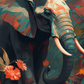 Mystical Pachyderm - Framed 120X60 Cm / Folded Canvas