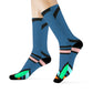 "Geometric Fusion Crew Socks: A Colorful Blend of Shapes and Lines to Elevate Your Style" - Men and Women Crew Socks Combed Athletic Sports Casual Classic