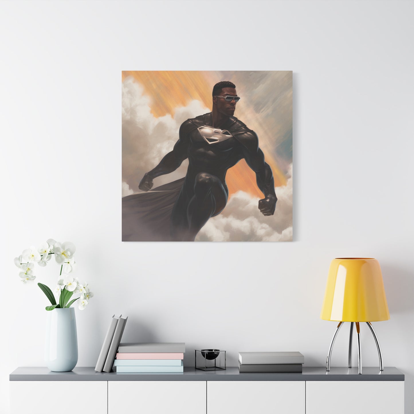 "Heroic Tripscape Art" - Framed Canvas Print Colourful Wall Art