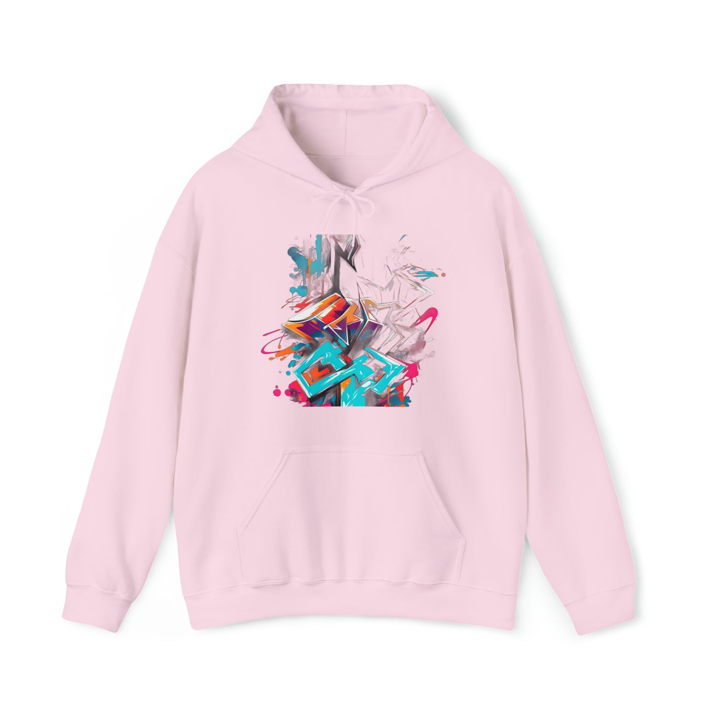 "Graffiti Oversized Hoodie" - Pullover Hooded Sweatshirts Long Sleeve