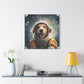 "Space Pup Print" - Framed Canvas Print Colourful Wall Art