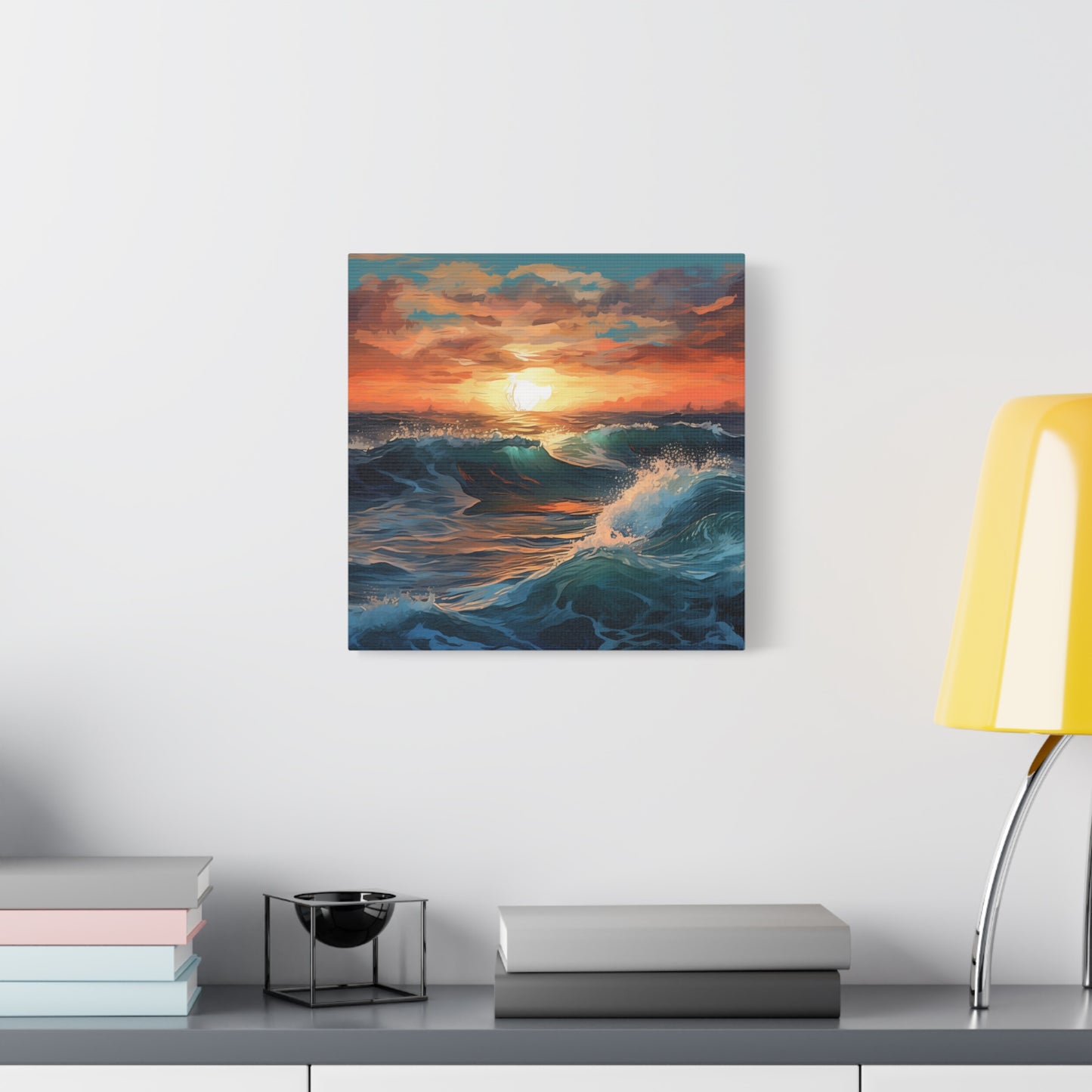 "Oceanic Vibes" - Framed Canvas Print Colourful Wall Art