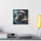 "Space Pet Art" - Framed Canvas Print Colourful Wall Art