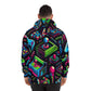 "Retro Arcade Coat" - Hoodies 3d Print Jumpers with Pockets Long Sleeve Sweatshirt Casual Streetwear