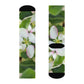 "Spring Blossom Collection: Delicate Apple Blossom Crew Socks in Refreshing Orchard-Inspired Textile" - Men and Women Crew Socks Combed Athletic Sports Casual Classic