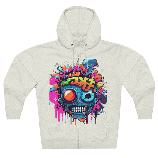 "Urban Tag Hoodie" - Hoodies Zip Up Long Sleeve Fleece Sweatshirts Hoodies