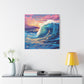 "Oceanic Swell Print" - Framed Canvas Print Colourful Wall Art