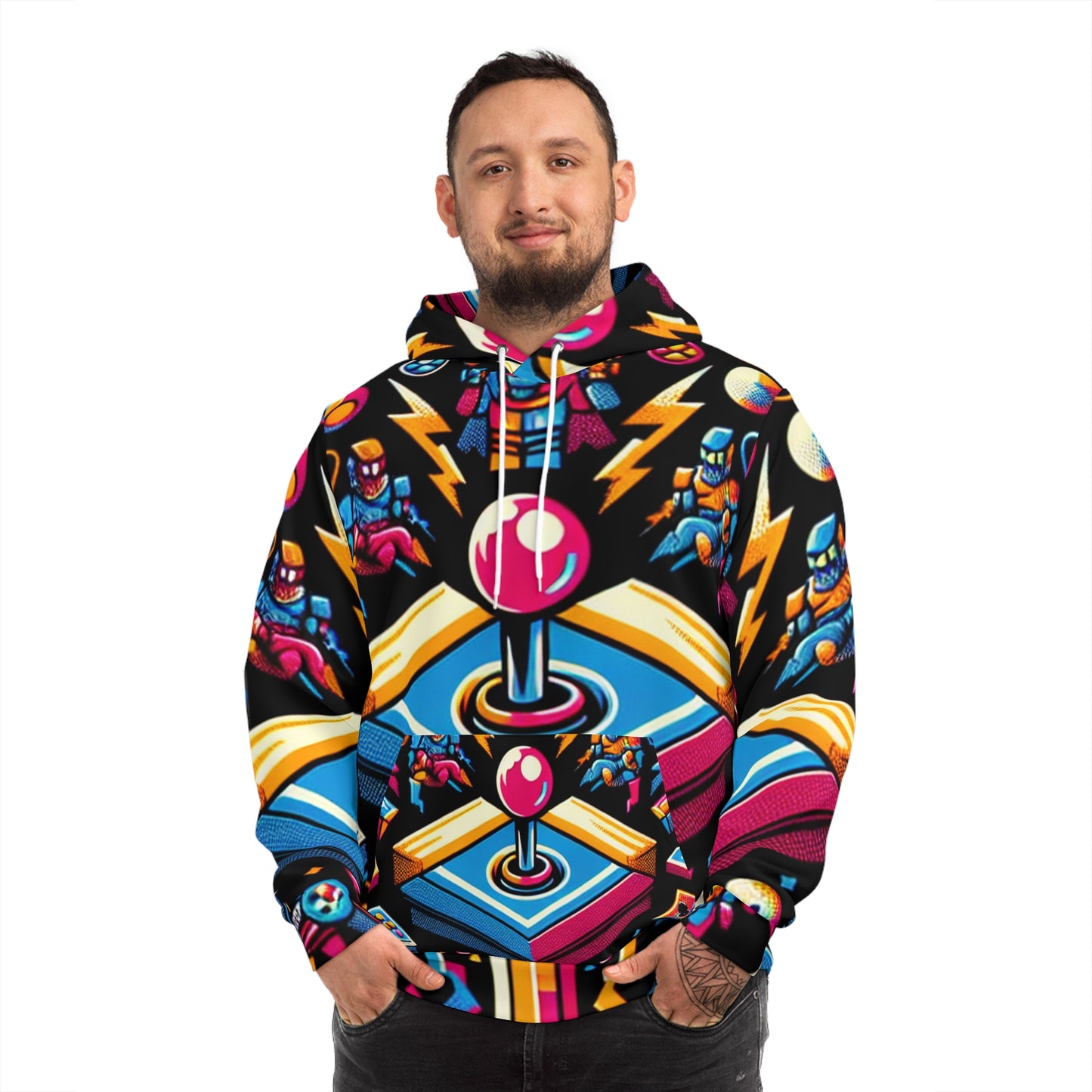 "Arcade Icon Coat" - Hoodies 3d Print Jumpers with Pockets Long Sleeve Sweatshirt Casual Streetwear