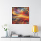 "Vibrant Earthscape" - Framed Canvas Print Colourful Wall Art