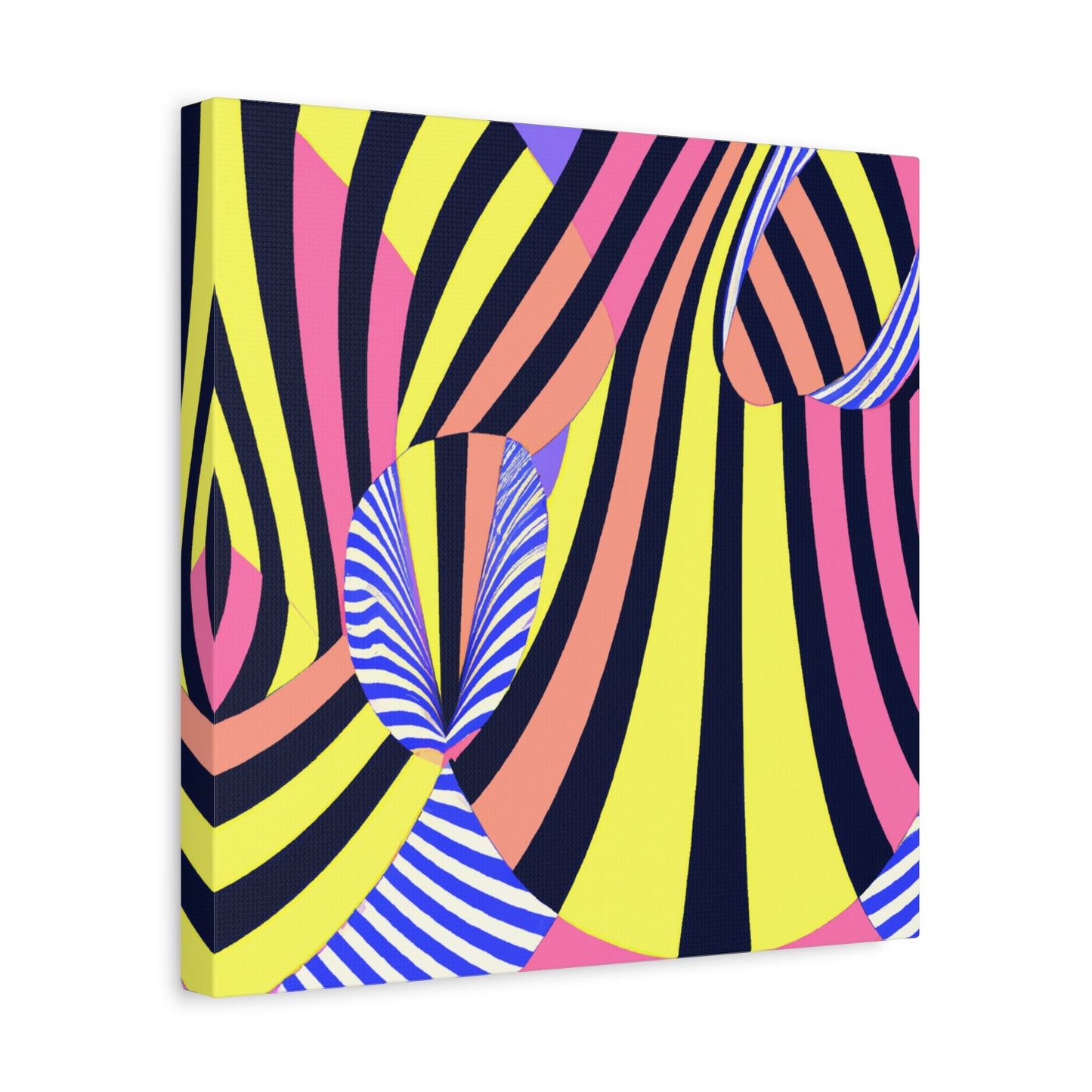 "Trippy Op Art" - Framed Canvas Print Colourful Wall Art