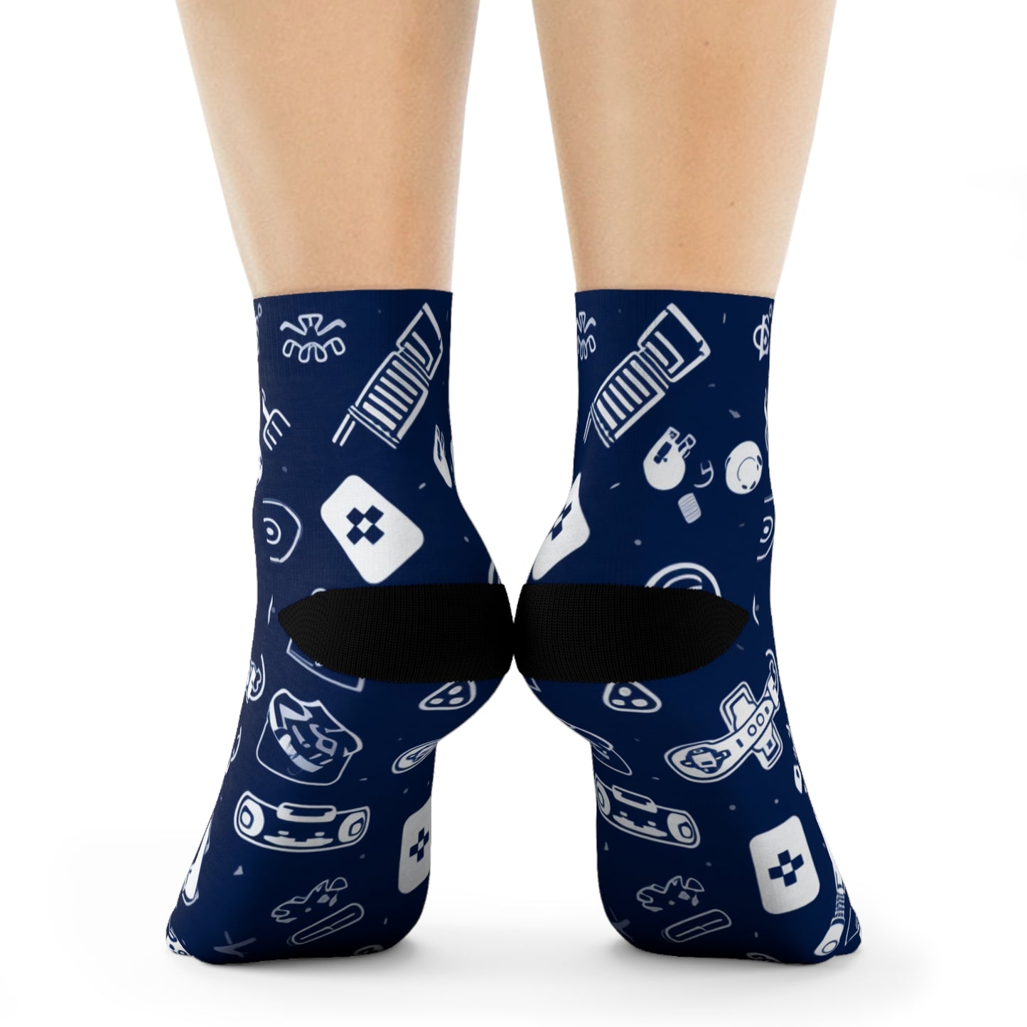 "Emoji Mania: Playful & Whimsical Crew Socks with Charming Characters and Adorable Patterns for Fun and Fashionable Feet!" - Men and Women Crew Socks Combed Athletic Sports Casual Classic