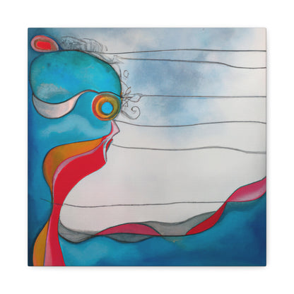 "Emotional Abstraction" - Framed Canvas Print Colourful Wall Art