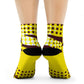 "Lichtenstein Collection: Premium Pop Art Crew Socks with Playful Dotted Designs" - Men and Women Crew Socks Combed Athletic Sports Casual Classic