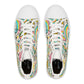 "Playful Kicks: A Charming High-Top Sneaker featuring a Whimsical Smiley Pattern" - High Top Trainers Fashion Sneakers