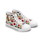 "Skull Fiesta: A Colorful Celebration of Life High-Top Sneaker - Featuring Vibrant Traditional Mexican Artistry and Dynamic Designs Perfect for Any Modern Look!"- High Top Trainers Fashion Sneakers