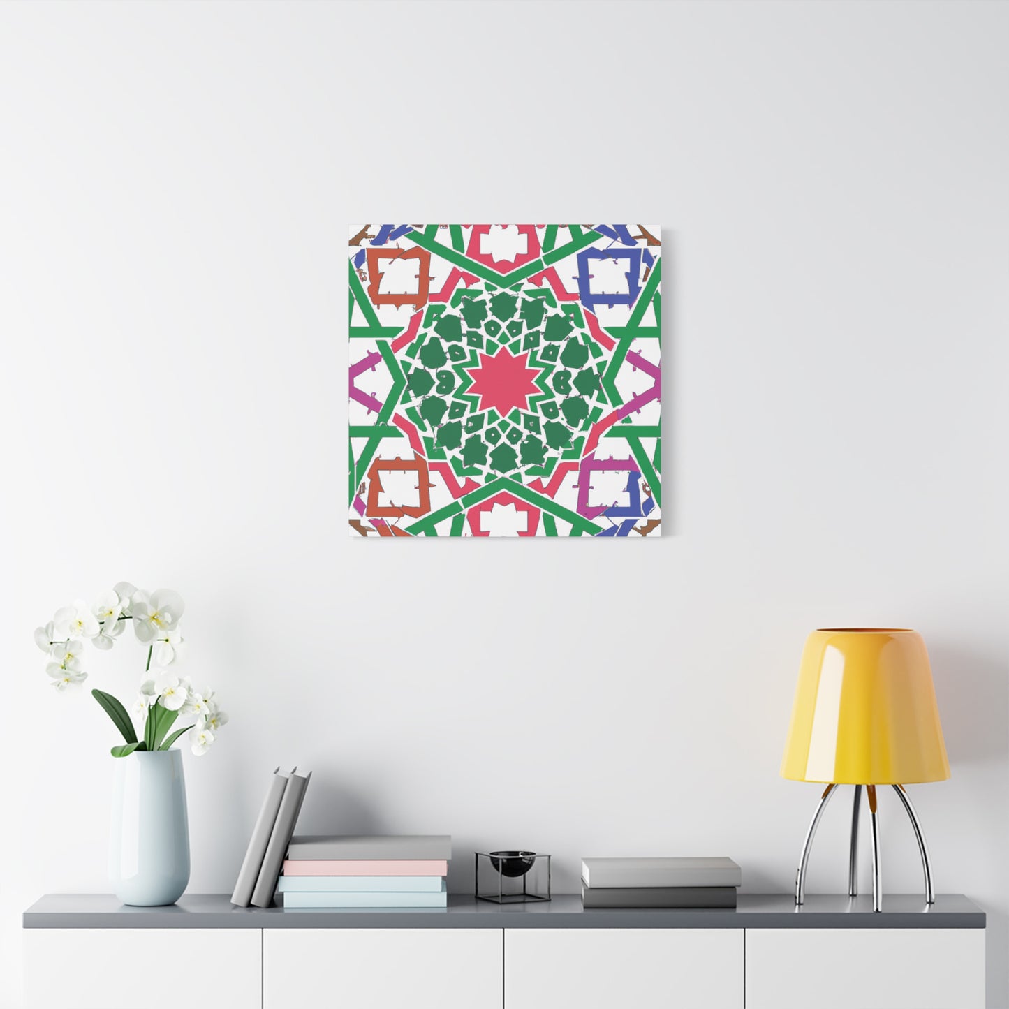 "Alhambra Visions" - Framed Canvas Print Colourful Wall Art