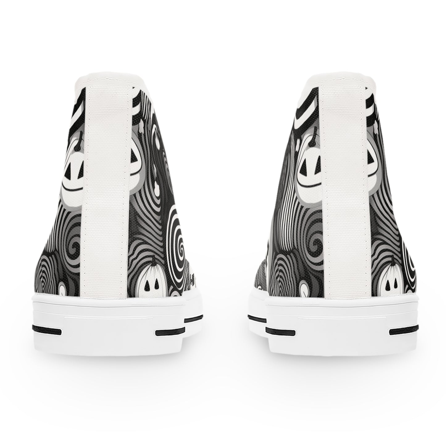 "Spooktacular Steps: A Halloween-Inspired High-Top Sneaker with Hauntingly Beautiful Patterns" - High Top Trainers Fashion Sneakers