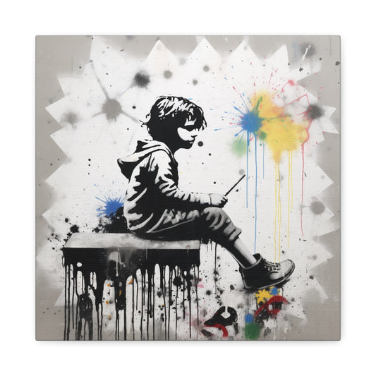 AI Banksy Fusion - Canvas