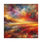 "Vibrant Earthscape" - Framed Canvas Print Colourful Wall Art