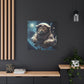 "Space Pet Art" - Framed Canvas Print Colourful Wall Art